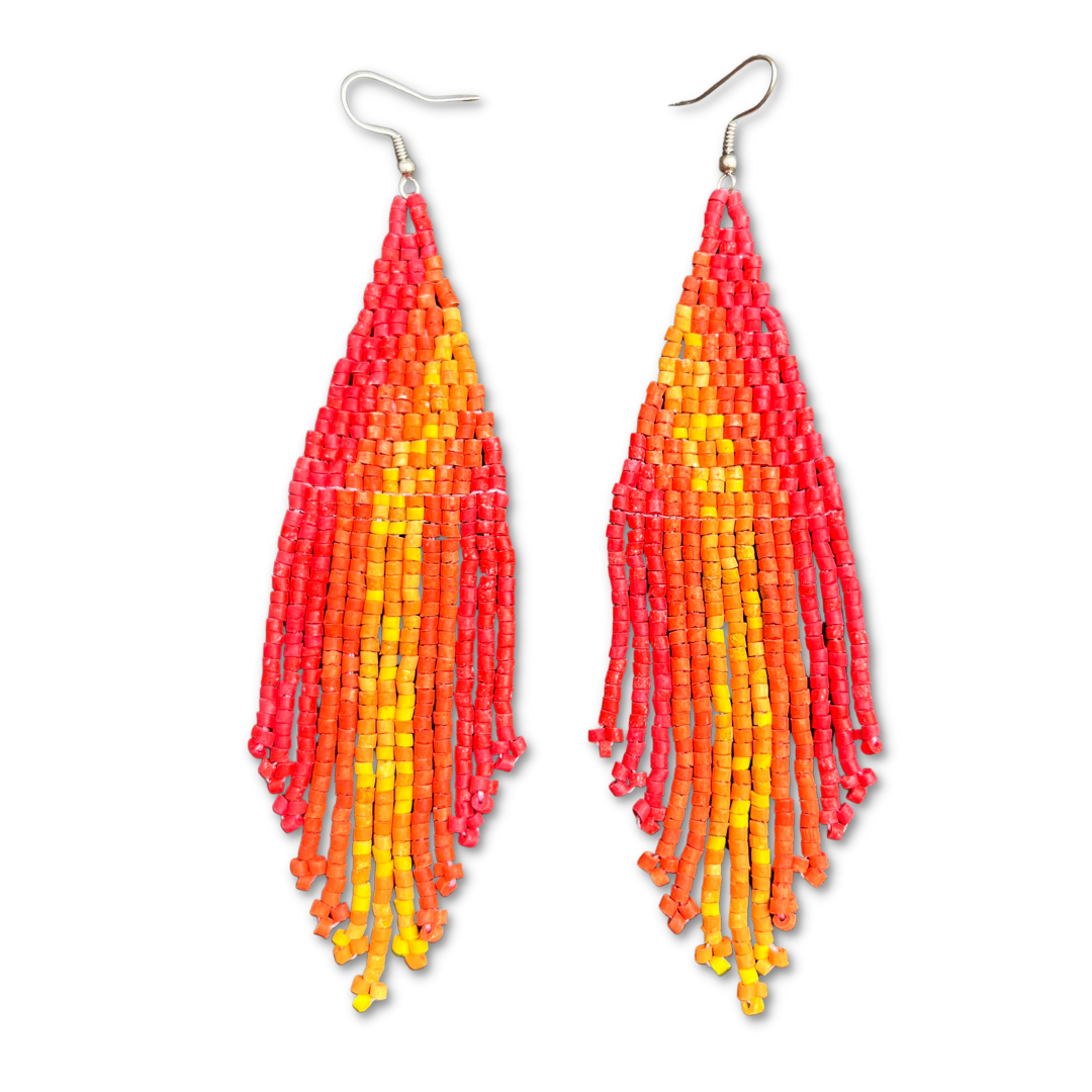 Lightweight Fringe Earrings in Elegant Ombre