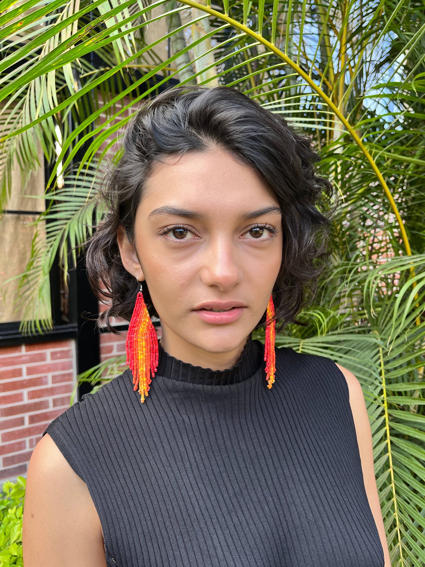 Lightweight Fringe Earrings in Elegant Ombre