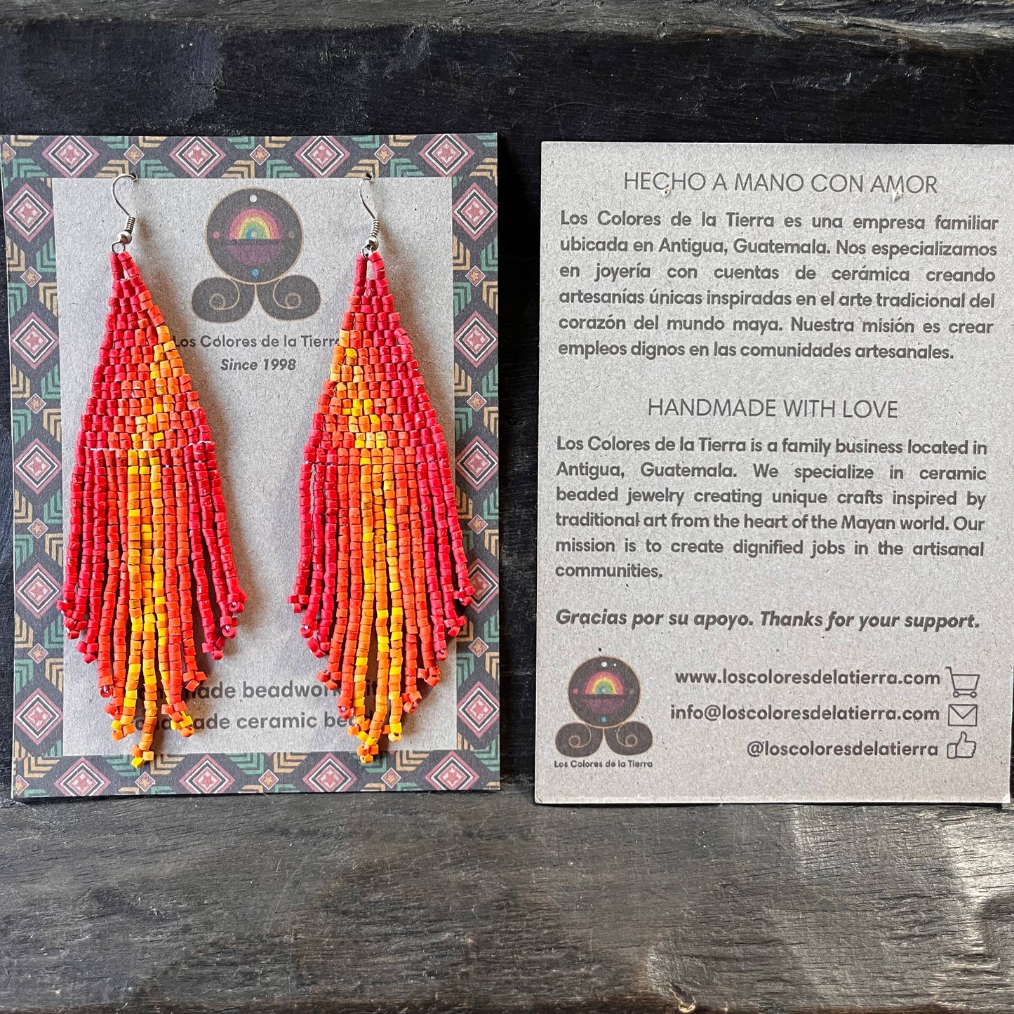 Lightweight Fringe Earrings in Elegant Ombre